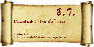 Baumhakl Terézia névjegykártya